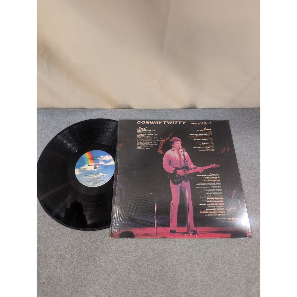 Conway Twitty Heart & Soul Vinyl LP Record MCA-3210 1980 Country Music Album - Picture 2 of 2